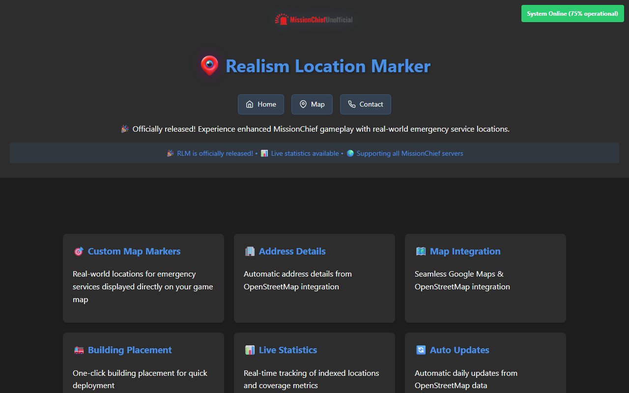 Realism Location Marker website
